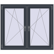 REHAU ENERGY-SAVING SYNEGO MD 1320x1085 mm ANTHRACITE_GREY_STRUKTURAL dwustronny REHAU ENERGY-SAVING SYNEGO MD 1320x1085 mm ANTHRACITE_GREY_STRUKTURAL dwustronny
