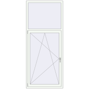 REHAU OPTIMUM EURO-DESIGN 70 950x2260 mm RAL 9016 Traffic white two-sided