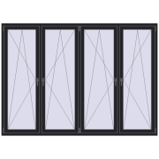 REHAU ENERGY-SAVING SYNEGO MD 2500x1800 mm BLACK_ULTI-MATT two-sided