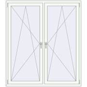 REHAU ENERGY-SAVING SYNEGO MD 1500x1700 mm ANTHRACITE_GREY_STRUKTURAL external