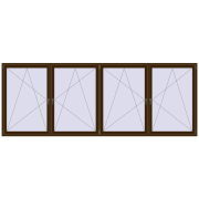 REHAU OPTIMUM EURO-DESIGN 70 4000x1500 mm DARK_OAK two-sided