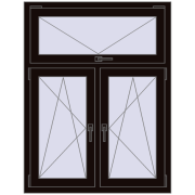 REHAU OPTIMUM EURO-DESIGN 70 1000x1300 mm BLACK_BROWN two-sided