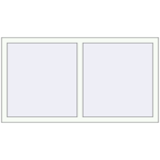 REHAU OPTIMUM EURO-DESIGN 70 1420x770 mm RAL 9016 Traffic white two-sided