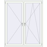 Okna skrzydłowe 1450x1750 mm EPSILON OPTIMA RAL 9016 Traffic white dwustronny