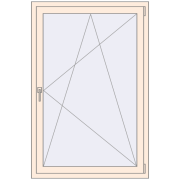 REHAU OPTIMUM EURO-DESIGN 70 1000x1500 mm CREAME_WHITE_50L-2 two-sided