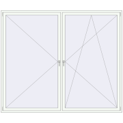 REHAU OPTIMUM EURO-DESIGN 70 2600x2200 mm RAL 9016 Traffic white two-sided