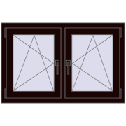 Okna skrzydłowe 1065x680 mm REHAU ENERGY-SAVING SYNEGO MD CHOCOLATE_BROWN dwustronny Okna skrzydłowe 1065x680 mm REHAU ENERGY-SAVING SYNEGO MD CHOCOLATE_BROWN dwustronny