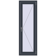 REHAU OPTIMUM EURO-DESIGN 70 500x1500 mm ANTHRACITE_GREY_STRUKTURAL two-sided