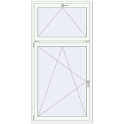 REHAU OPTIMUM EURO-DESIGN 70 1000x2000 mm RAL 9016 Traffic white two-sided