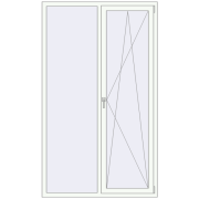 REHAU OPTIMUM EURO-DESIGN 70 1300x2200 mm ANTHRACITE_GREY_STRUKTURAL external