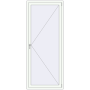 REHAU OPTIMUM EURO-DESIGN 70 900x2050 mm RAL 9016 Traffic white two-sided