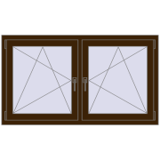 Okna skrzydłowe 1400x800 mm REHAU OPTIMUM EURO-DESIGN 70 DARK_OAK dwustronny