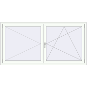 REHAU OPTIMUM EURO-DESIGN 70 2000x1000 mm RAL 9016 Traffic white two-sided