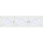 REHAU OPTIMUM EURO-DESIGN 70 2660x700 mm RAL 9016 Traffic white two-sided
