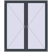 REHAU OPTIMUM EURO-DESIGN 70 1700x2000 mm ANTHRACITE_GREY_STRUKTURAL two-sided