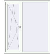 REHAU ENERGY-SAVING SYNEGO MD 1300x1500 mm RAL 9016 Traffic white two-sided