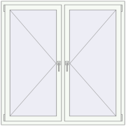 REHAU OPTIMUM EURO-DESIGN 70 1430x1430 mm RAL 9016 Traffic white two-sided