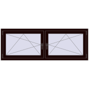 Tilt-and-Turn 1770x635 mm REHAU ENERGY-SAVING SYNEGO MD CHOCOLATE_BROWN two-sided Tilt-and-Turn 1770x635 mm REHAU ENERGY-SAVING SYNEGO MD CHOCOLATE_BROWN two-sided