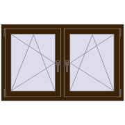 REHAU ENERGY-SAVING SYNEGO MD 1335x785 mm DARK_OAK dwustronny