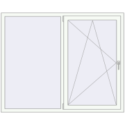 Okna skrzydłowe 1700x1380 mm KORSA BRILLANT DESIGN