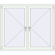 REHAU OPTIMUM EURO-DESIGN 70 1500x1250 mm RAL 9016 Traffic white two-sided