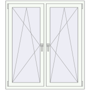 REHAU ENERGY-SAVING SYNEGO MD 1245x1325 mm ANTHRACITE_GREY_STRUKTURAL zewnętrzny