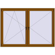 REHAU ENERGY-SAVING SYNEGO MD 2100x1500 mm GOLDEN OAK dwustronny