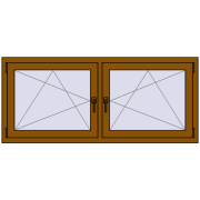 REHAU ENERGY-SAVING SYNEGO MD 1620x710 mm GOLDEN OAK dwustronny