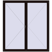 REHAU OPTIMUM EURO-DESIGN 70 2000x2200 mm BLACK_BROWN two-sided