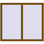REHAU OPTIMUM EURO-DESIGN 70 1300x1170 mm GOLDEN OAK two-sided