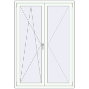 REHAU OPTIMUM EURO-DESIGN 70 1160x1700 mm RAL 9016 Traffic white two-sided