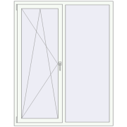 REHAU OPTIMUM EURO-DESIGN 70 1350x1700 mm RAL 9016 Traffic white two-sided