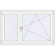 REHAU ENERGY-SAVING SYNEGO MD 1400x900 mm RAL 9016 Traffic white two-sided