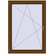 REHAU OPTIMUM EURO-DESIGN 70 1000x1400 mm WALNUT two-sided
