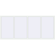 REHAU OPTIMUM EURO-DESIGN 70 3300x1420 mm RAL 9016 Traffic white two-sided