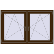 REHAU ENERGY-SAVING SYNEGO MD 1485x935 mm DARK_OAK dwustronny