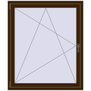 REHAU ENERGY-SAVING SYNEGO MD 1100x1300 mm DARK_OAK two-sided
