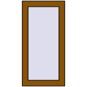 REHAU OPTIMUM EURO-DESIGN 70 370x740 mm GOLDEN OAK two-sided
