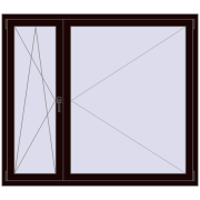 REHAU OPTIMUM EURO-DESIGN 70 1600x1400 mm CHOCOLATE_BROWN two-sided