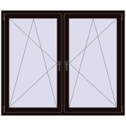 REHAU ENERGY-SAVING SYNEGO MD 1560x1340 mm BLACK_BROWN dwustronny