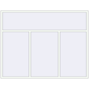 REHAU BRILLANT DESIGN 2500x1940 mm RAL 9016 Traffic white two-sided