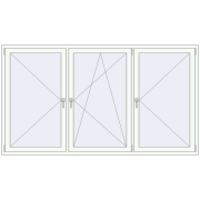 REHAU OPTIMUM EURO-DESIGN 70 2400x1350 mm RAL 9016 Traffic white two-sided