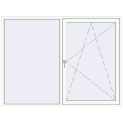 REHAU OPTIMUM EURO-DESIGN 70 2020x1500 mm RAL 9016 Traffic white two-sided