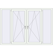 REHAU ENERGY-SAVING SYNEGO MD 2000x1400 mm RAL 9016 Traffic white two-sided