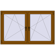 REHAU ENERGY-SAVING SYNEGO MD 1695x1040 mm GOLDEN OAK dwustronny