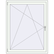 REHAU ENERGY-SAVING SYNEGO MD 1070x1430 mm RAL 9016 Traffic white two-sided