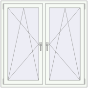 REHAU ENERGY-SAVING SYNEGO MD 1305x1250 mm BASALT_GREY zewnętrzny