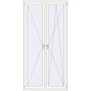 REHAU BRILLANT DESIGN 1180x2390 mm RAL 9016 Traffic white two-sided