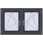 Okna skrzydłowe 1020x635 mm REHAU ENERGY-SAVING SYNEGO MD ANTHRACITE_GREY_STRUKTURAL dwustronny