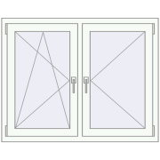 REHAU OPTIMUM EURO-DESIGN 70 1180x930 mm RAL 9016 Traffic white two-sided